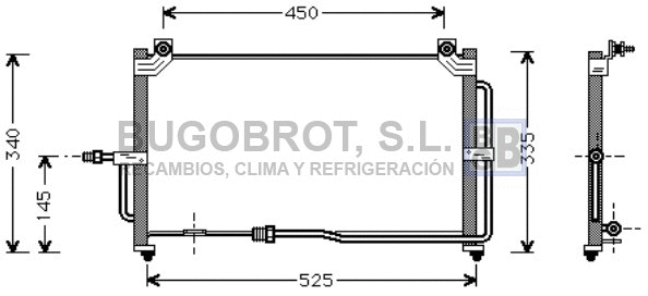 Condenseur, climatisation BUGOBROT 62-DW5028