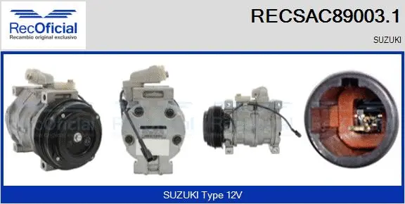 Compresseur, climatisation RECOFICIAL RECSAC89003.1