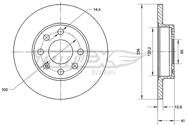 Disque de frein TOMEX Brakes TX 70-28