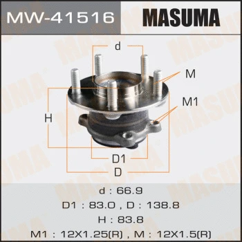 Kit de roulements de roue MASUMA MW-41516