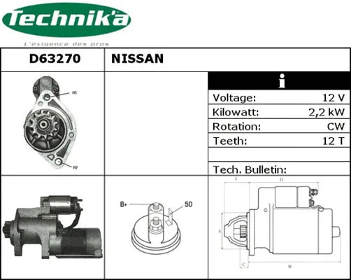 Démarreur Technika D63270
