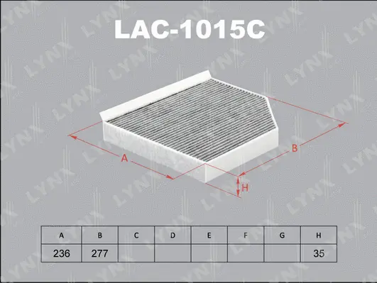 Filtre, air de l'habitacle LYNXAUTO LAC-1015C