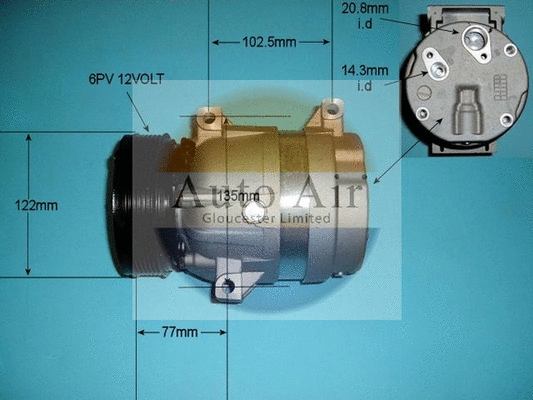 Compresseur, climatisation AUTO AIR GLOUCESTER 14-1113P