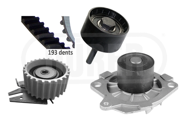 Pompe à eau + kit de courroie crantée DÜRER PA231134
