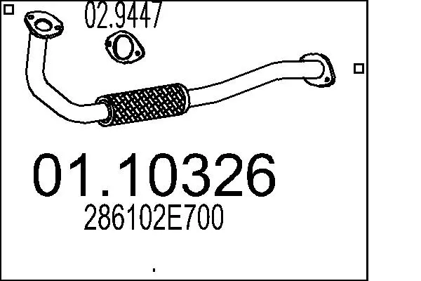 Tuyau d'échappement MTS 01.10326
