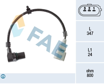 Capteur d'angle, vilebrequin FAE 79463