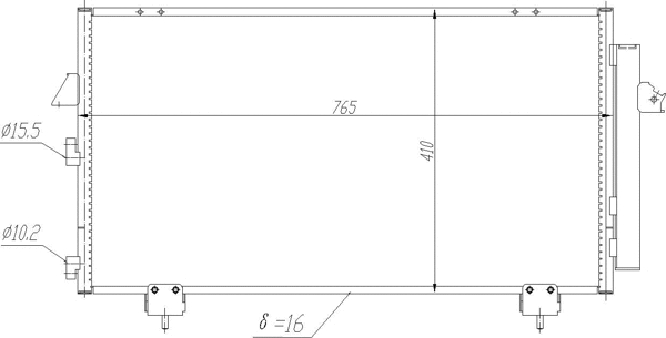 Condenseur, climatisation HART 604 066