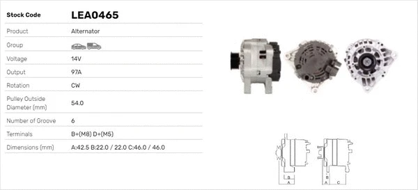 Alternateur LUSA LEA0465