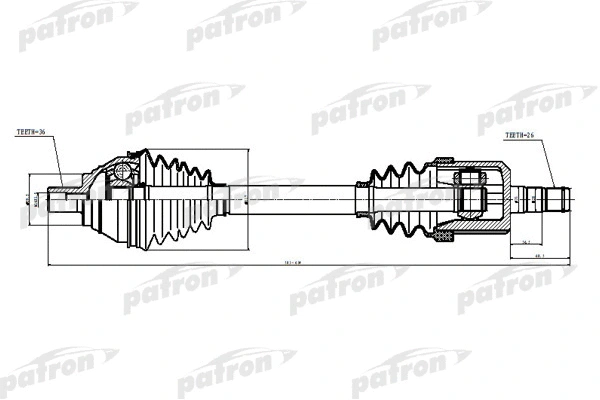 Arbre de transmission PATRON PDS6876