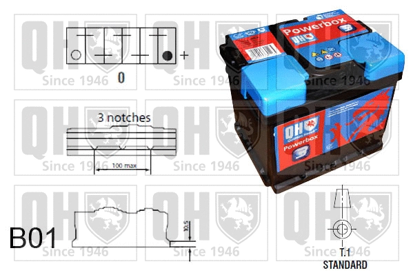 Batterie de démarrage QUINTON HAZELL QBT0483