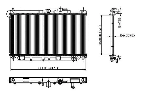 Radiateur, refroidissement du moteur ORDONEZ 2066050