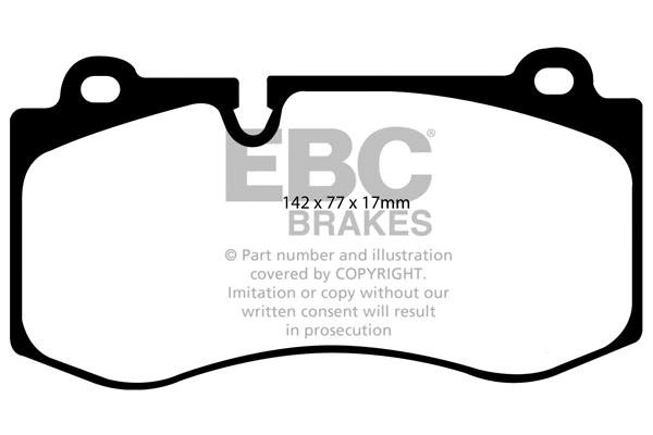 Kit de plaquettes de frein, frein à disque EBC Brakes DP31943C