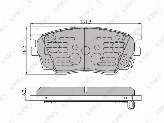 Kit de plaquettes de frein, frein à disque LYNXAUTO BD-5111
