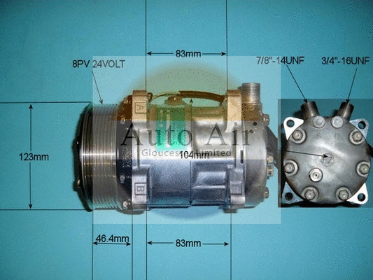 Compresseur, climatisation AUTO AIR GLOUCESTER 14-8117