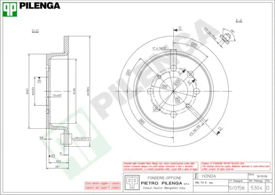 Disque de frein PILENGA 5304