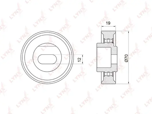 Poulie de tension, courroie crantée LYNXAUTO PB-1022