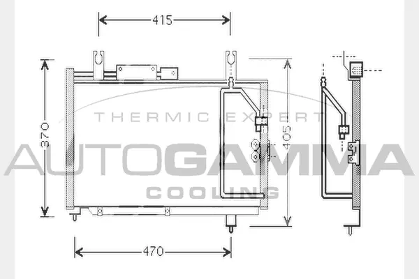 Condenseur, climatisation AUTOGAMMA 104762