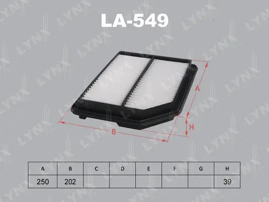 Filtre à air LYNXAUTO LA-549