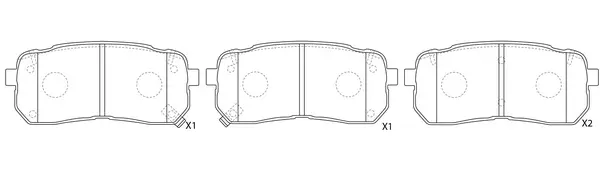 Kit de plaquettes de frein, frein à disque FIT FP1302