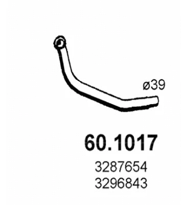 Tuyau d'échappement ASSO 60.1017
