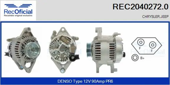 Alternateur RECOFICIAL REC2040272.0