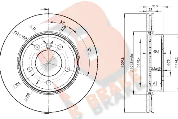 Disque de frein R BRAKE 78RBD24539