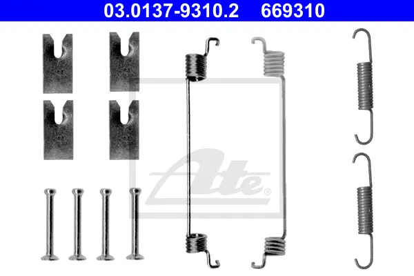 Kit d'accessoires, mâchoire de frein ATE-APAC 03.0137-9310.2
