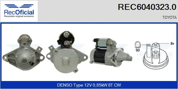 Démarreur RECOFICIAL REC6040323.0