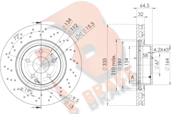 Disque de frein R BRAKE 78RBD23056