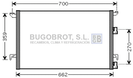 Condenseur, climatisation BUGOBROT 62-SB5060