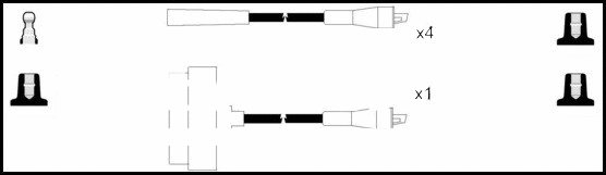 Kit de câbles d'allumage LEMARK HOES390