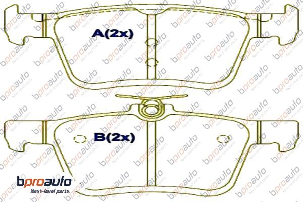 Kit de plaquettes de frein, frein à disque BPROAUTO 1BP30988AA
