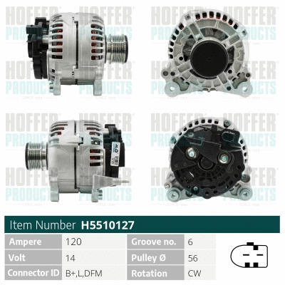 Alternateur HOFFER H5510127