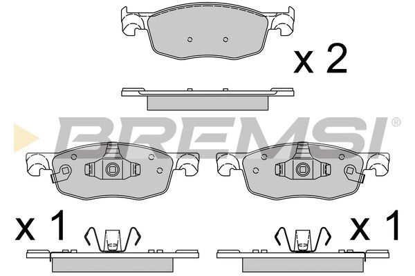Kit de plaquettes de frein, frein à disque BREMSI BP3931
