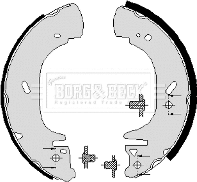 Jeu de mâchoires de frein BORG & BECK BBS6190