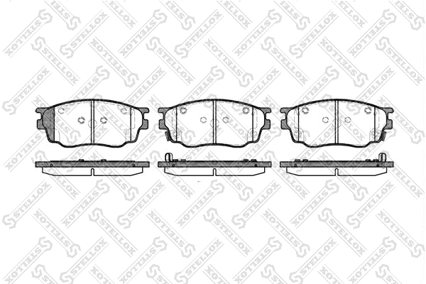 Kit de plaquettes de frein, frein à disque STELLOX 811 022-SX