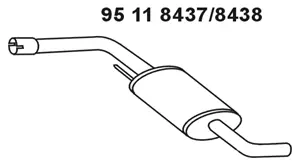 Silencieux central EBERSPÄCHER 95 11 8438
