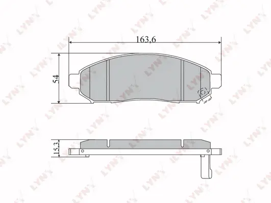 Kit de plaquettes de frein, frein à disque LYNXAUTO BD-5731