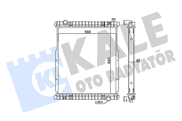 Radiateur, refroidissement du moteur KALE OTO RADYATÖR 349350