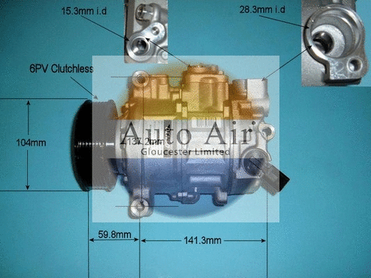 Compresseur, climatisation AUTO AIR GLOUCESTER 14-9703