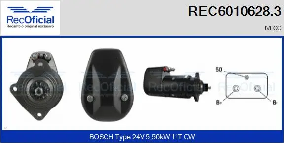 Démarreur RECOFICIAL REC6010628.3