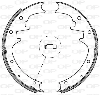 Jeu de mâchoires de frein OPEN PARTS BSA2163.00