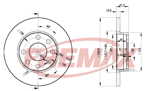Disque de frein FREMAX BD-1240