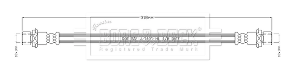 Flexible de frein BORG & BECK BBH8947