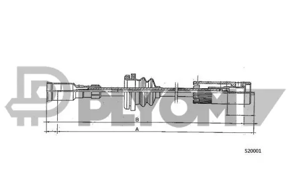 Câble flexible de commande de compteur PLYOM P483129