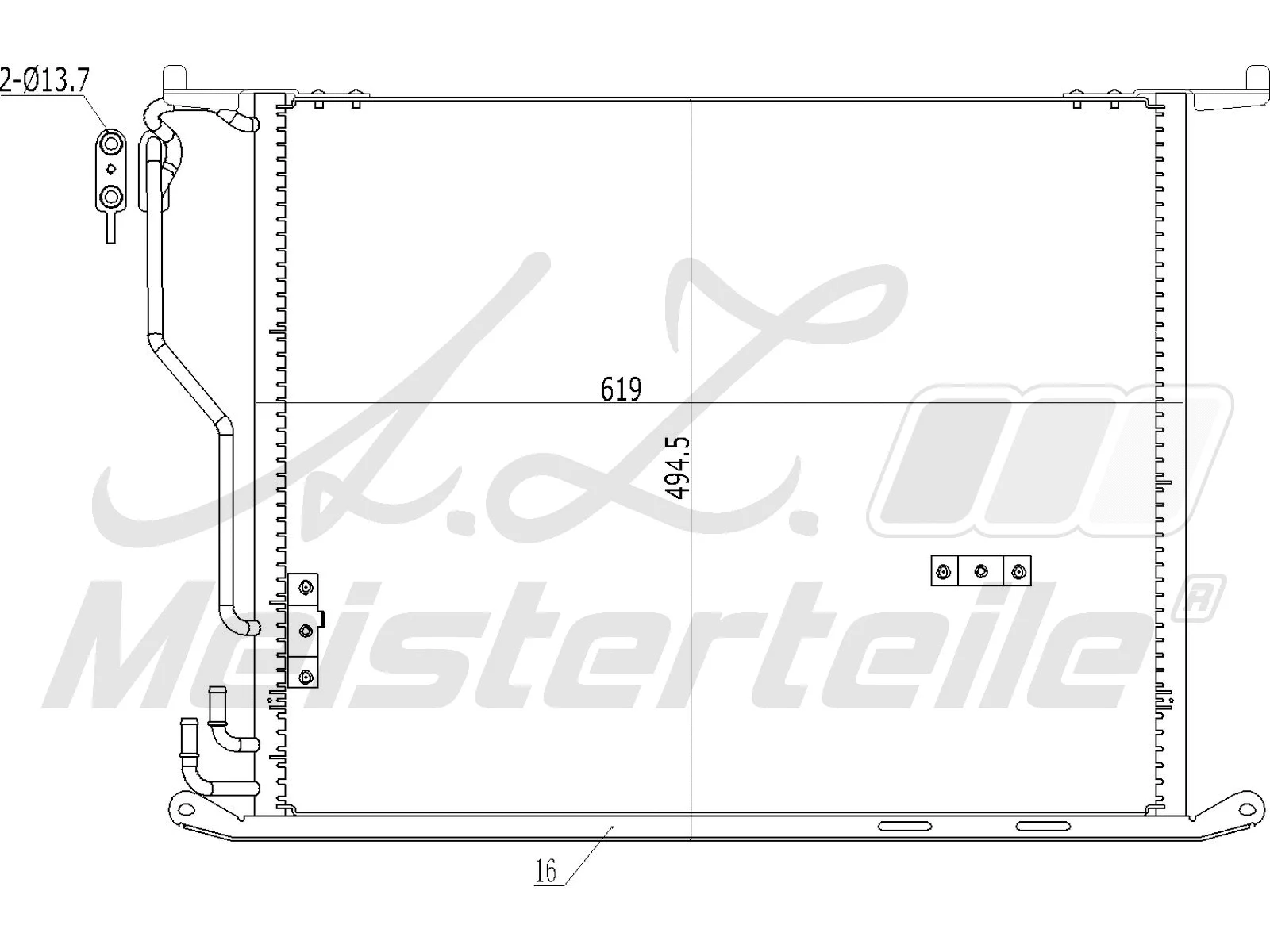 Condenseur, climatisation A.Z. Meisterteile AZMT-45-030-1257