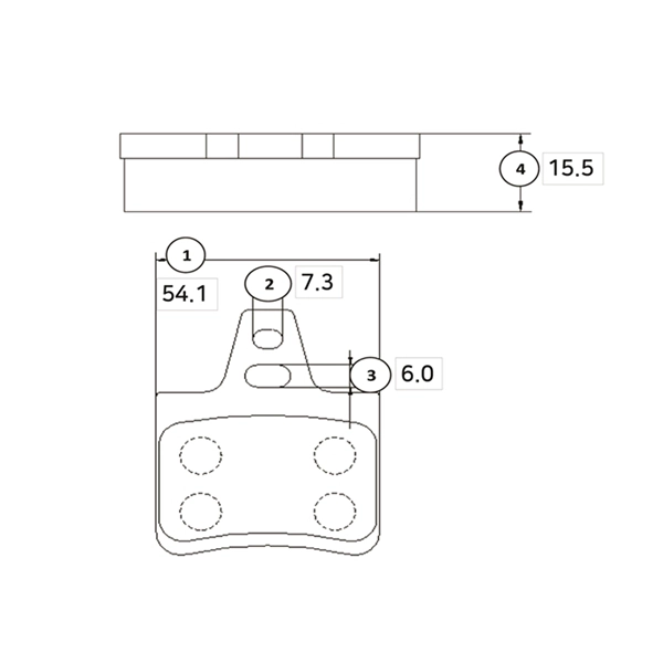 Kit de plaquettes de frein, frein à disque CTR GK0861