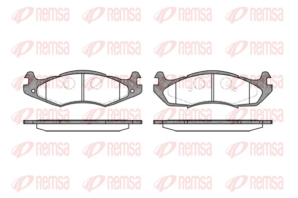 Kit de plaquettes de frein, frein à disque REMSA 0463.00