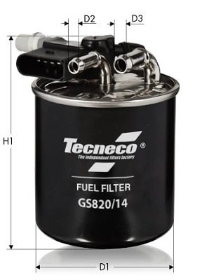 Filtre à carburant TECNECO FILTERS GS820/14