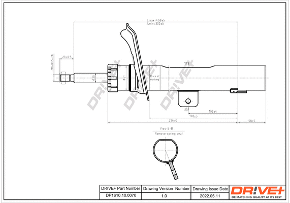 Amortisseur Dr!ve+ DP1610.10.0070